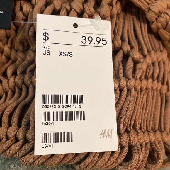 NWT H&M Brown Fringe Overlay Size XS/S - Picture 8 of 9